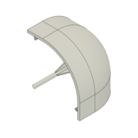 60-260-2 MODULAR SOLUTIONS PART<br>END CAP FOR 3-WAY BODY CONNECTION, ROUND, GRAY, USED WITH 40-010-1